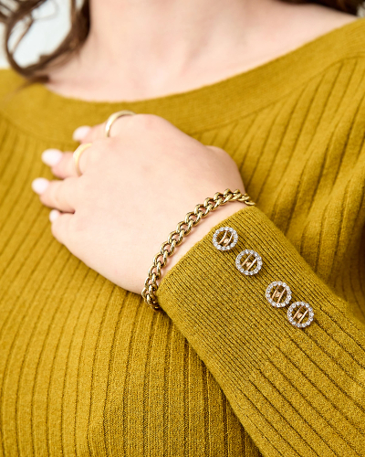 Royalfashion Ribbed Green Women's Sweater