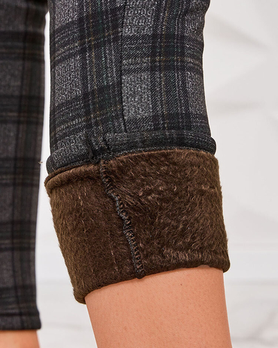 Royalfashion Naiste isoleeritud ruudulised teggings püksid