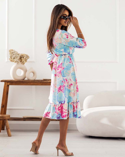 Royalfashion Naiste originaalmustriga midi-kleit