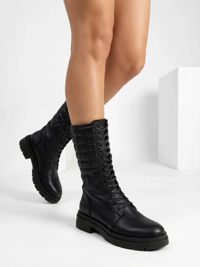 Royalfashion Women's lace-up boots Ominoc