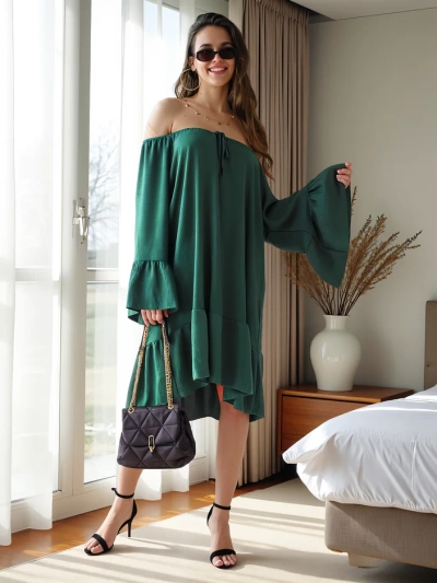 Платье Royalfashion в испанском стиле с рюшами оверсайз