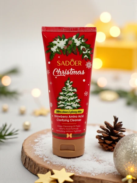 Sadoer Jõuluteemaline Maasika ja aminohapetega näopuhastusgeel
