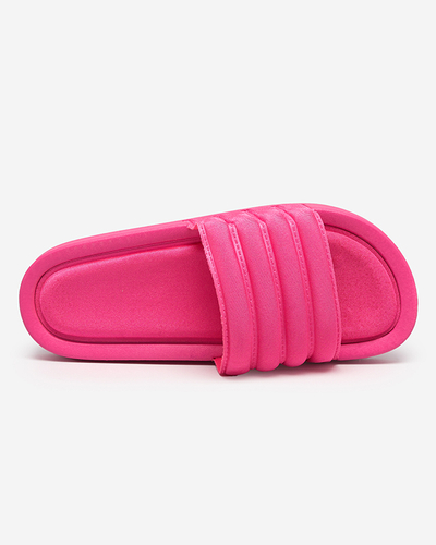 OUTLET Women's fuchsia striped flip-flops Lenira - Footwear