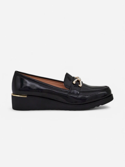 Royalfashion Women's moccasins on a low wedge Leffo