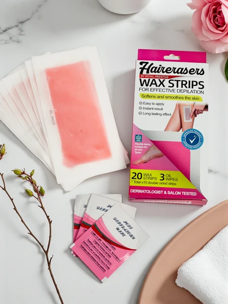 Wax strips for body hair removal