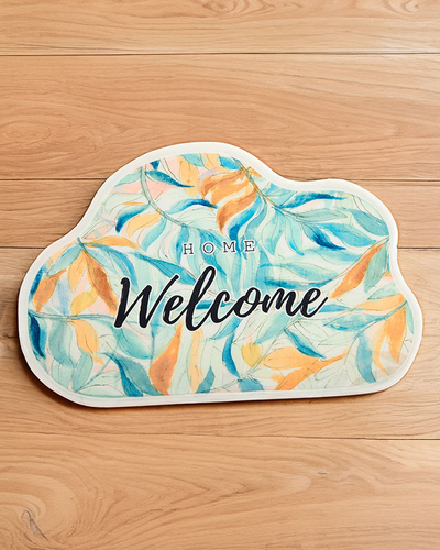 Royalfashion Colorful doormat rug with flowers 40x60