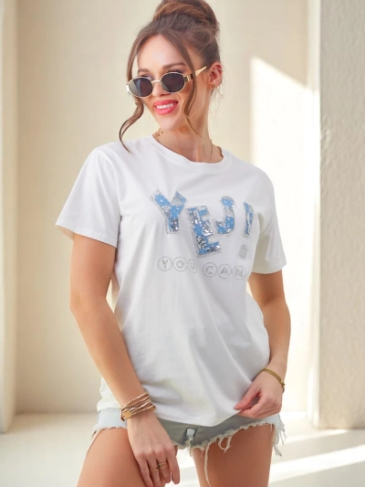 Royalfashion Женская футболка из хлопка Да!