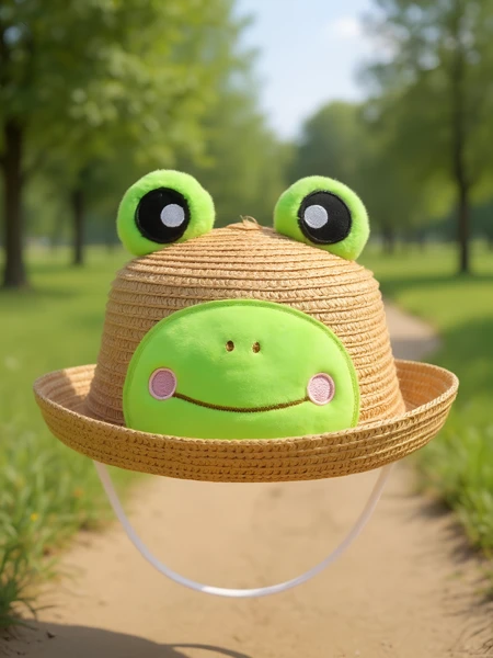 Royalfashion Children's Straw Hat Froggy Shade Hat