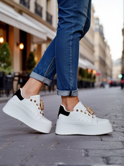 Royalfashion Women's platform sports sneakers Oviger