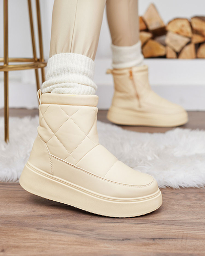 Royalfashion Beige women's boots a'la snow boots Kacecica