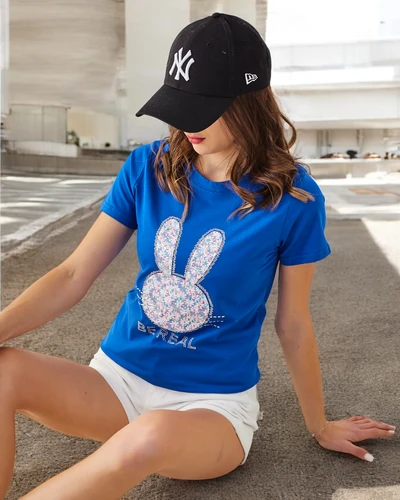 Royalfashion Женская хлопковая футболка с зайцем Say Be Real