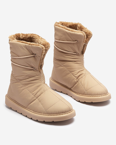 Light brown women's shoes a'la snow boots Amirfu- Footwear
