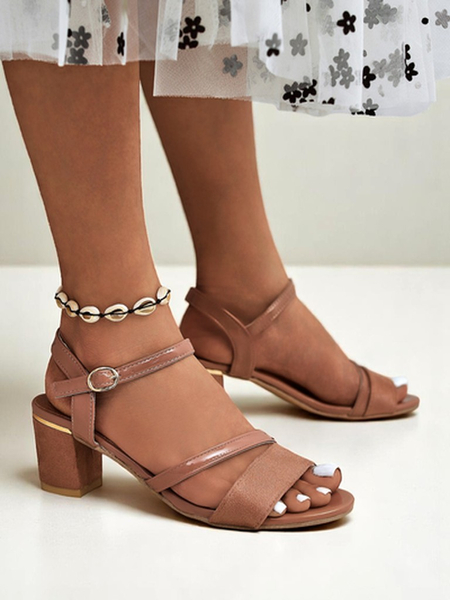 Royalfashion Lakitud naiste madala kontsaga sandaalid Grace Gloss