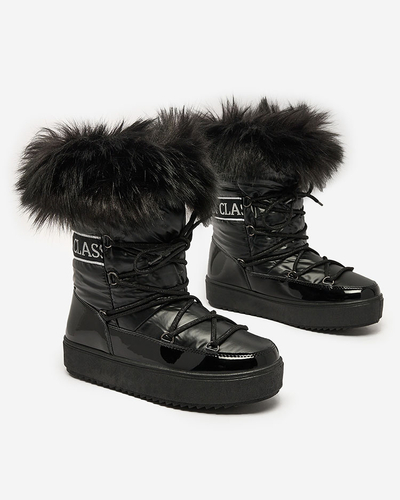 Royalfashion Ботинки на шнуровке a'la snow boots with fur Heccti