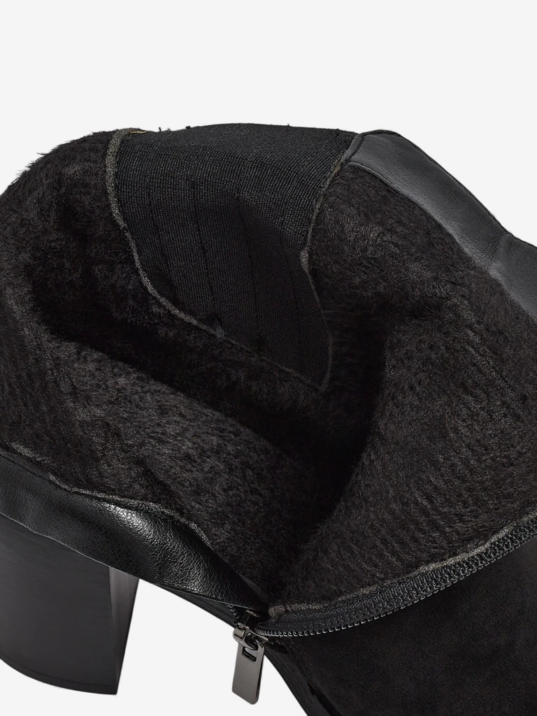 Naiste öko-seemisnahast saapad jämeda kontsaga Anell