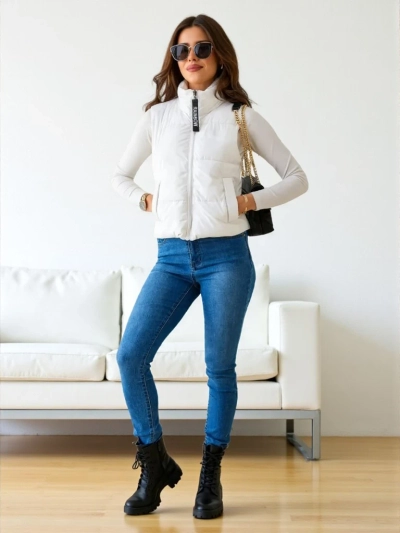 Royalfashion Women's Short Sleeveless Jacket
