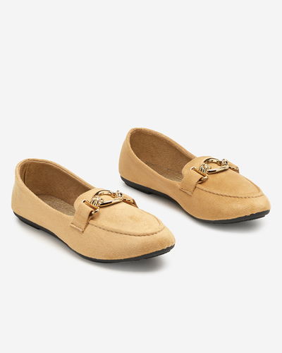 Eco-suede beige moccasins Brussi - Footwear