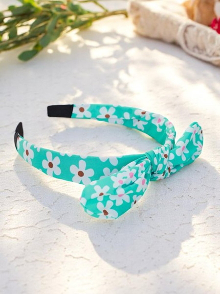 Royalfashion Ободок с бантом в цветах Флоринка