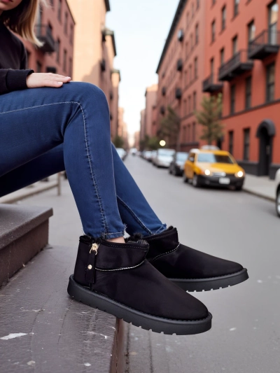 Royalfashion Short boots resembling women's snow boots Fefoz