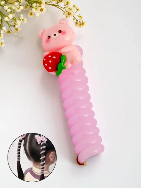 Royalfashion Juuksekumm vedruga Teddy Twist karuga