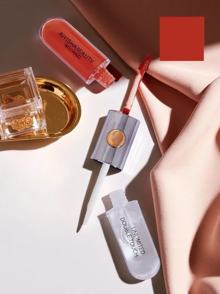 Lipstick and Clear Gloss 2-in-1 Peachy Nude