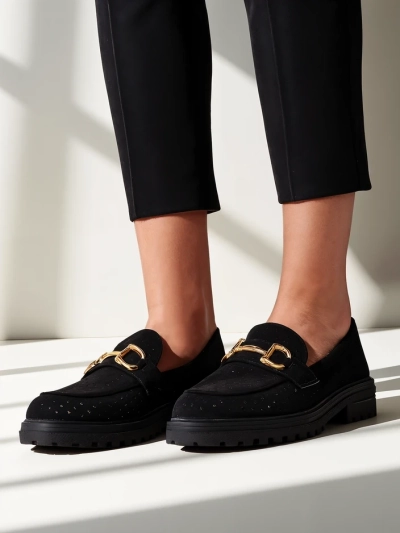 Royalfashion Perforated women's loafers Besio