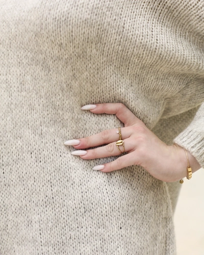 Royalfashion Grey women's long oversize sweater