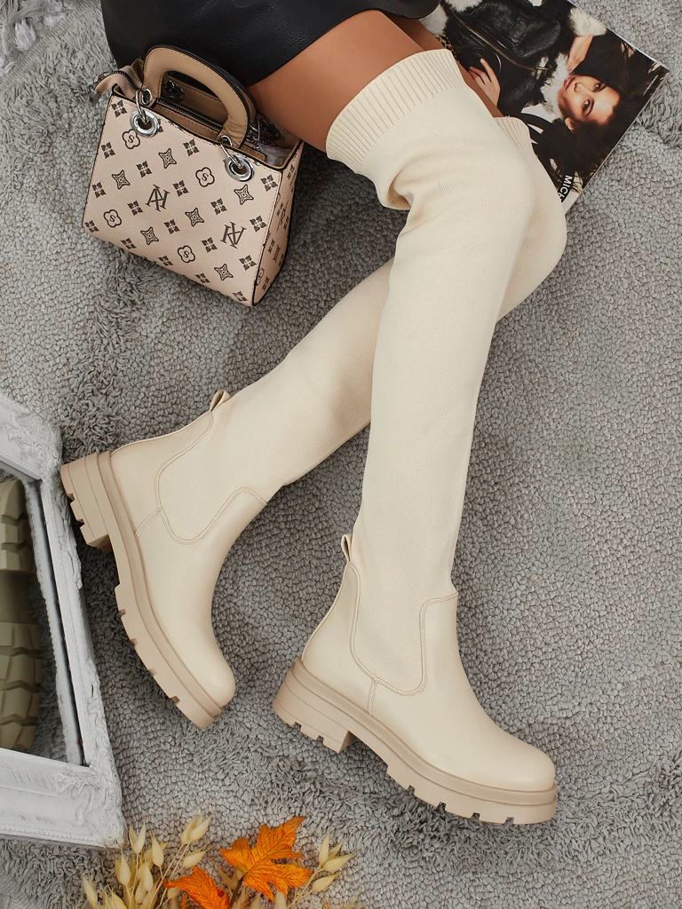 Orlina Women's Long Slip-on Boots