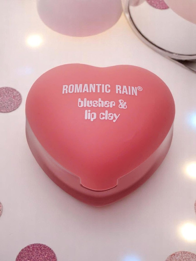 2-in-1 Lipstick and Blush in a Heart-Shaped Jar Peach Rose