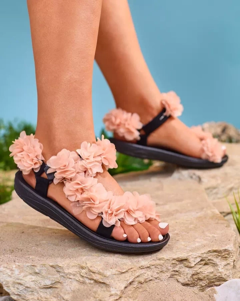 Royalfashion Powder naiste lilledega sandaalid Alferroy