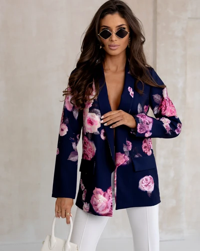 Royalfashion Naiste bleiser ilma kinnitita rooside lilledega