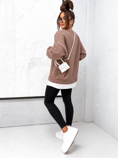 Royalfashion Cotton naiste sviiter, millel on eemaldatav alumine osa