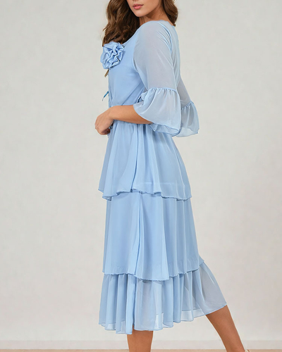 Royalfashion Naiste midi-kleit rüüsidega