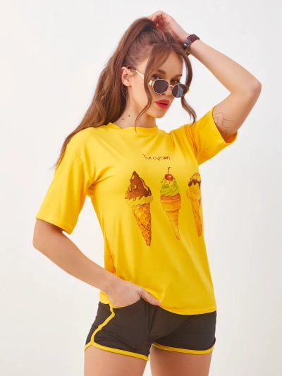 Royalfashion Naiste spordikomplekt t-särgiga ja lühikesed püksid Ice Cream
