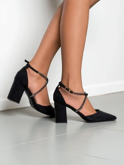 Royalfashion Женские туфли из экосайды на ремешках Eurole