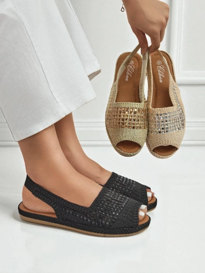 Women's sandals, women's espadrille sandals with rhinestones Belle Sparkle