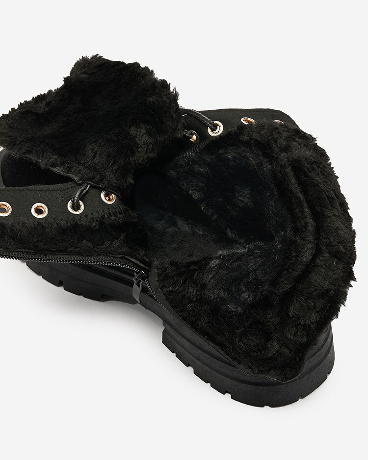 Royalfashion Black women's insulated trapper boots Radoras