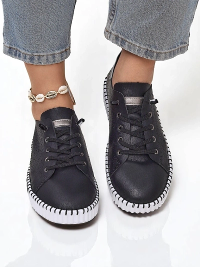 Royalfashion Women's Luna Lace Openwork Sneakers