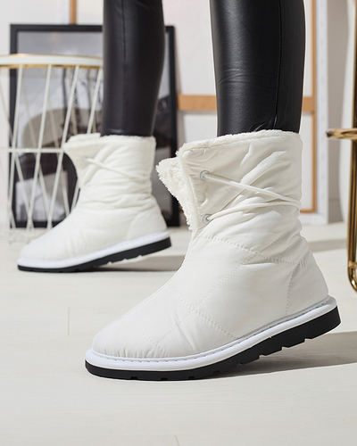 White women's shoes a'la snow boots Amirfu- Footwear
