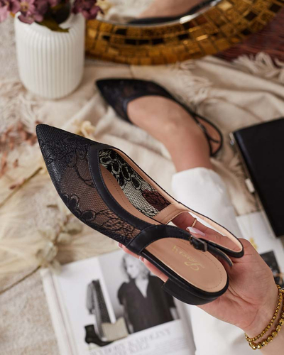 Royalfashion Naiste a'la balleriinasandaalid pitsiga Benoce