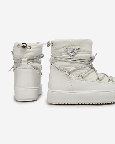 Royalfashion Children's slip-on shoes a'la snow boots in white Asifa
