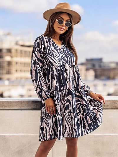 Royalfashion Women's print dress