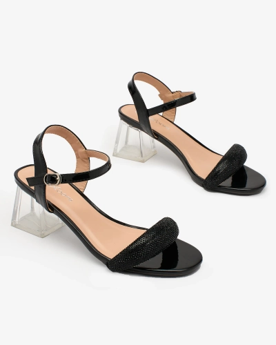 Royalfashion Women's Black Halenssa Post Sandals