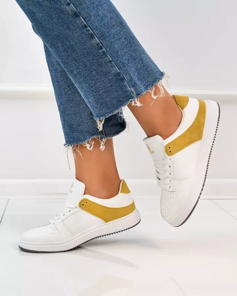 Royalfashion Mustard white women's sports shoes Elevace