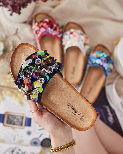 Royalfashion Naiste Loassa strasskiviga flip-flops