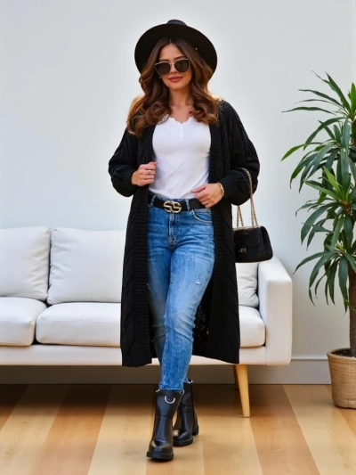 Royalfashion Womea's Knitted Poncho Sweater