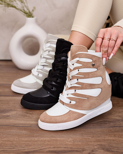 Royalfashion Light brown Pamstinsa women's sporty boots on heels