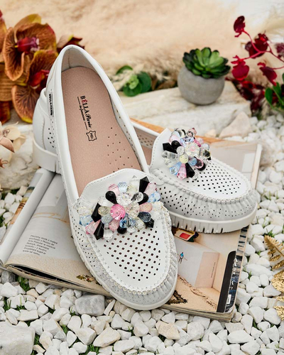 Royalfashion Женские ажурные мокасины из бисера Nasfali