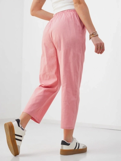 Royalfashion Women's Cotton Wide Pants with Ties