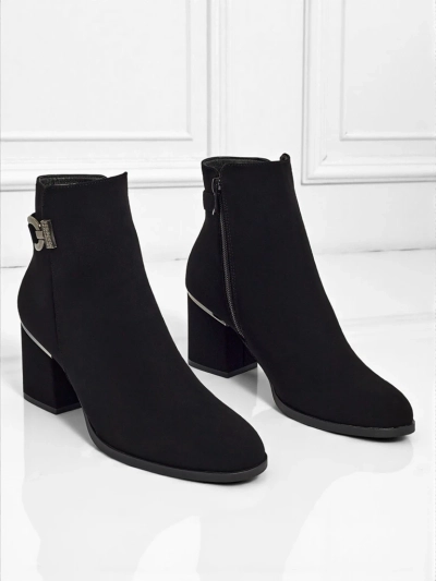 Women's Eco-Leather Ankle Boots with Block Heel Ruvina
